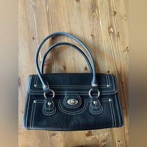 Nordstrom Vintage Soho Black Pebbled Leather Bag